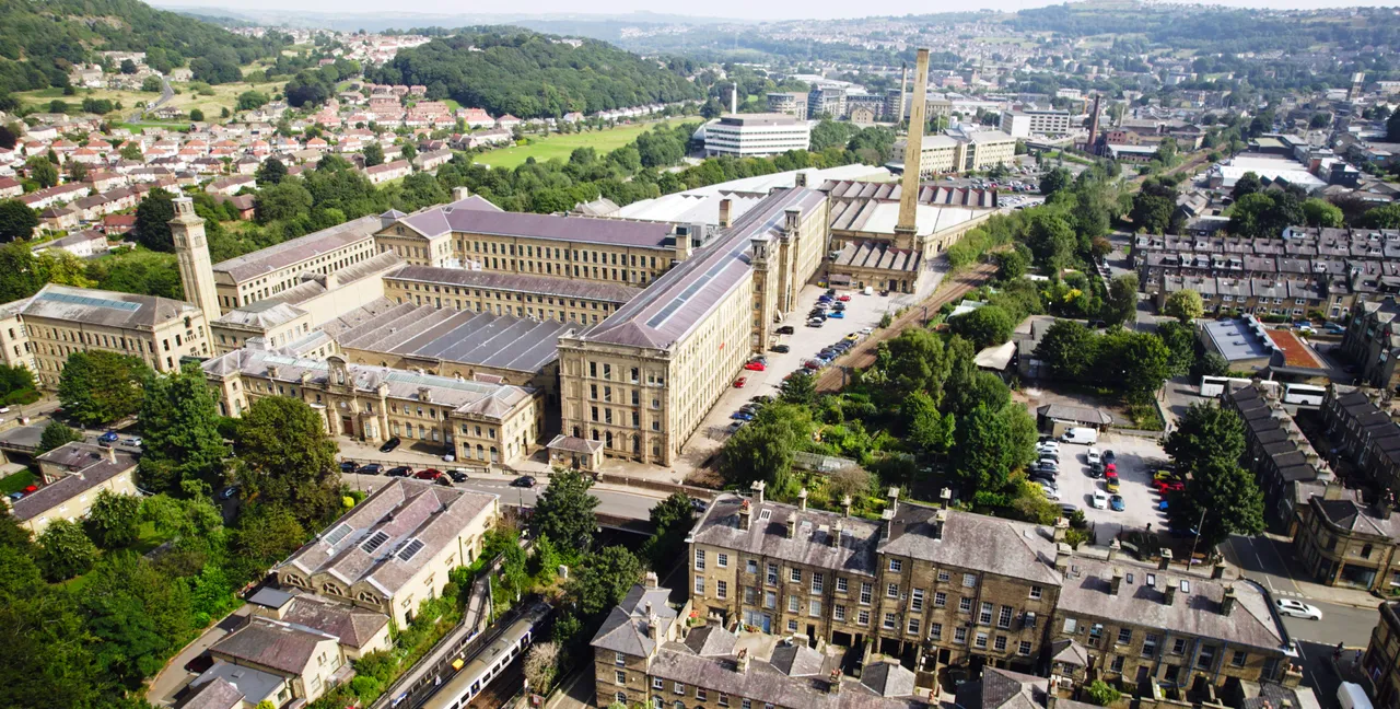 Salts Mil and the UNESCO World Heritage site of Saltaire ©Project Yorkshire 2022